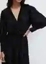 Vestido Soleil-A Negro Talla XL Mujer Mango