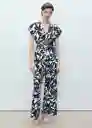 Enterizo Mono Merci Azul Talla XS Mujer Mango