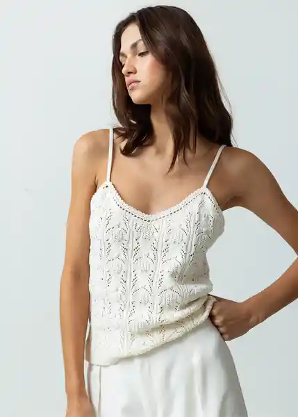 Blusa Tejido Mujer Crudo Polar Talla S Naf Naf