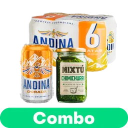 Combo Chimichurri + Six Pack Cerveza Andina