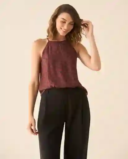 Camisa Rojo Sangría Oscuro Talla L 113G004 Esprit