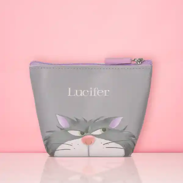 Monedero Disney Cat Colección Lucifer Gris Miniso