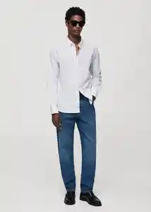 Camisa Arezzo Blanco Talla M Hombre Mango