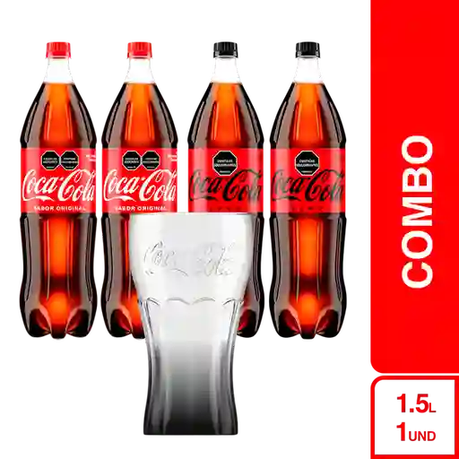 Combo Coca-Cola Original + Coca-Cola Zero + Vaso Coca-Cola