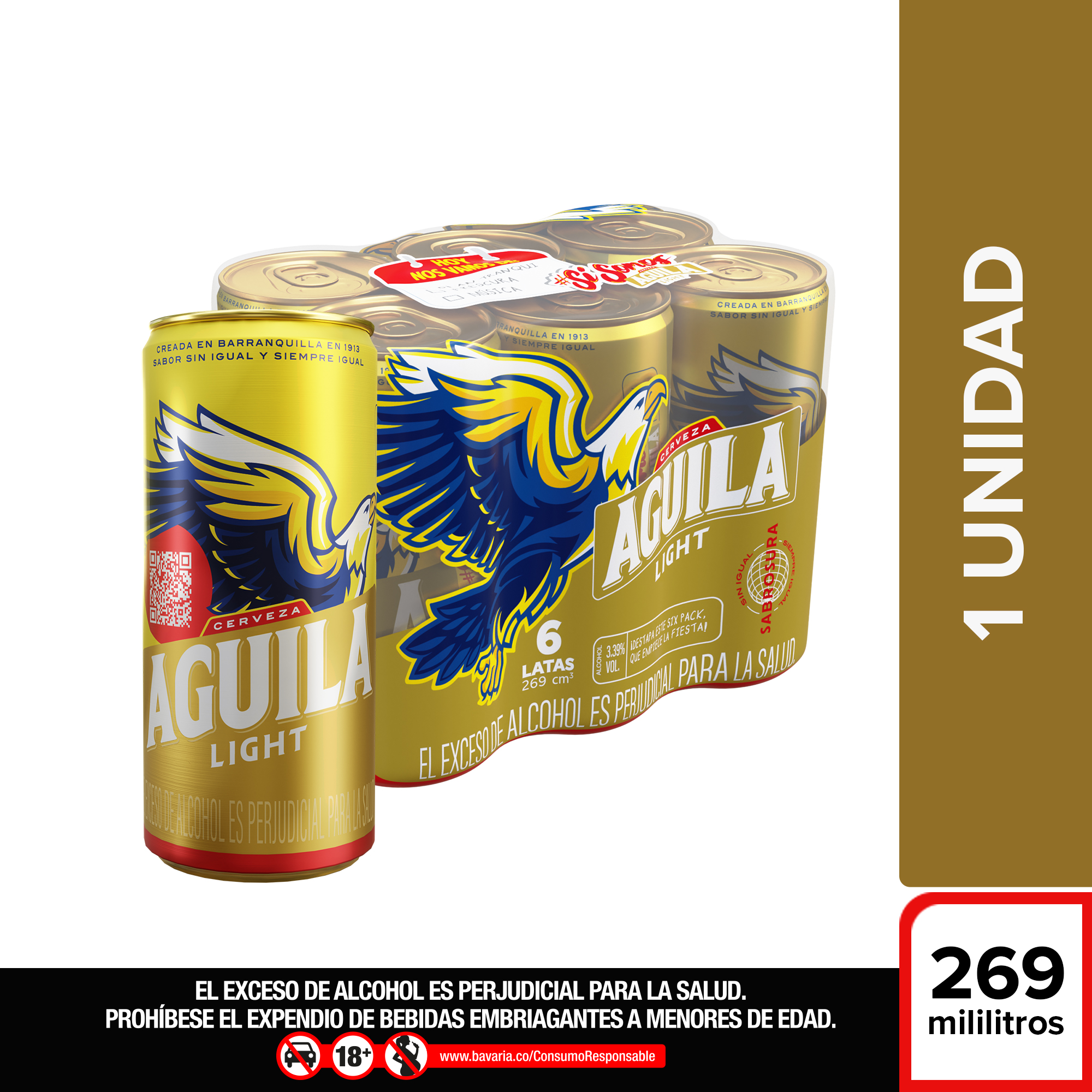 Águila Light Cerveza 269 ml