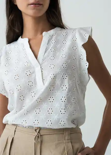 Camisa Zuzin Mujer Crudo Puro Claro Talla M 012G379 Naf Naf