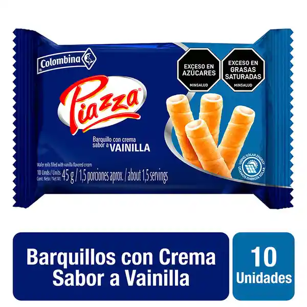 Piazza Barquillo Relleno con Crema de Vainilla