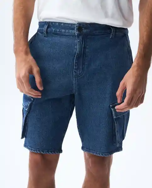 Bermuda Hombre Azul Talla 34 551G004_AZU174021 Americanino
