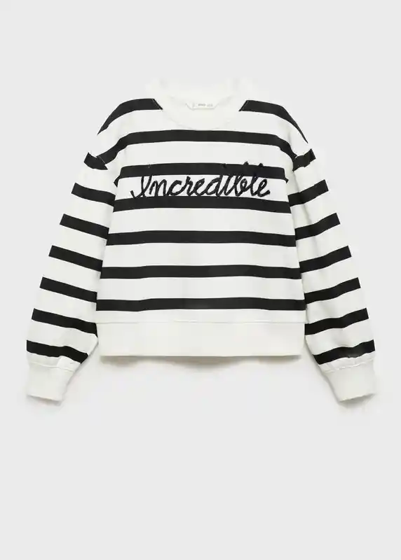 Sudadera Camila Off White Talla 10 Niñas Mango