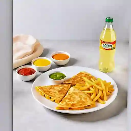 Combo Quesudito, Gaseosa, Papas