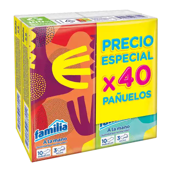 Pañuelos Familia Triple Hoja Bolsillo X10 Und Precio Especial