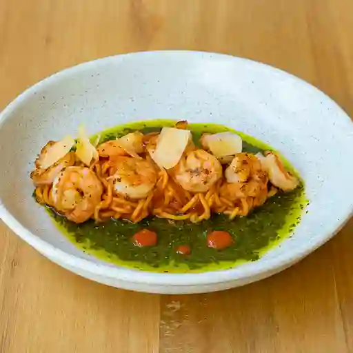 Nido al pesto y pomodoro