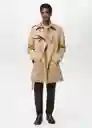 Abrigo Parka Tango Camel Talla M Hombre Mango