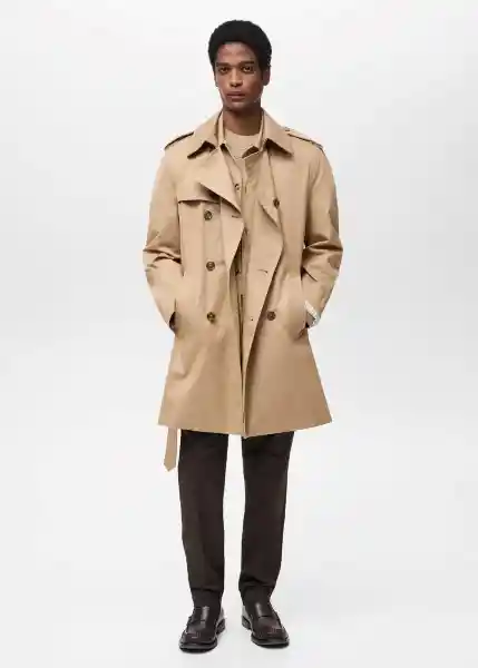 Abrigo Parka Tango Camel Talla M Hombre Mango