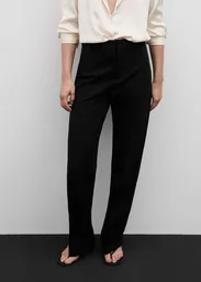 Pantalón Maca Negro Talla 34 Mujer Mango