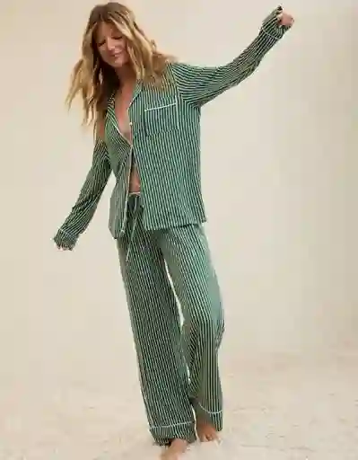 Pijama Aerie Verde Talla SM SHORT 1770752 American Eagle