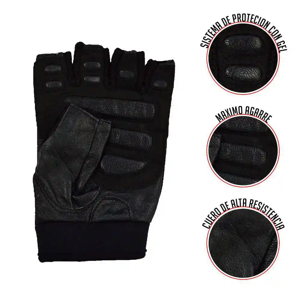 K6 Guantes Para Gimnasio De Cuero Crossfit Gym Cold Talla M