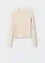 Saco Jersey Fenetre Crudo Talla XS Mujer Mango