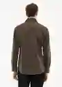 Camisa Play Khaki Talla M Hombre Mango