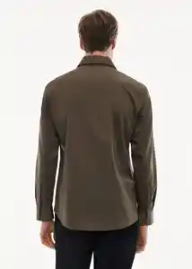 Camisa Play Khaki Talla M Hombre Mango