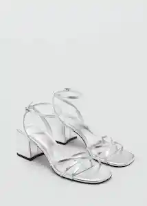 Sandalias Beto Plata Talla 39 Mujer Mango