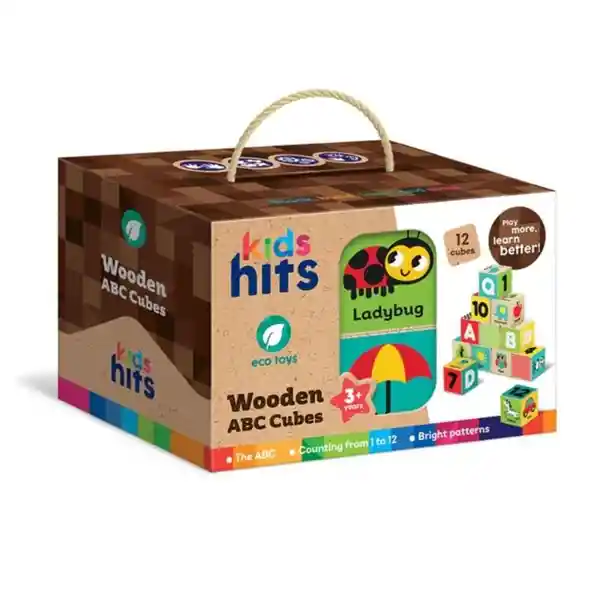 Toy Logic Juego Bloque de Madera Abc