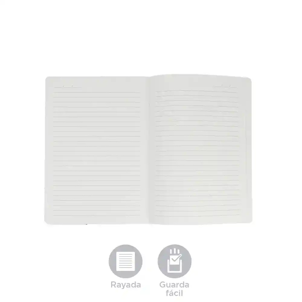 Miniso Cuaderno Estampado Con Plan Mensual Gris 160 Hojas