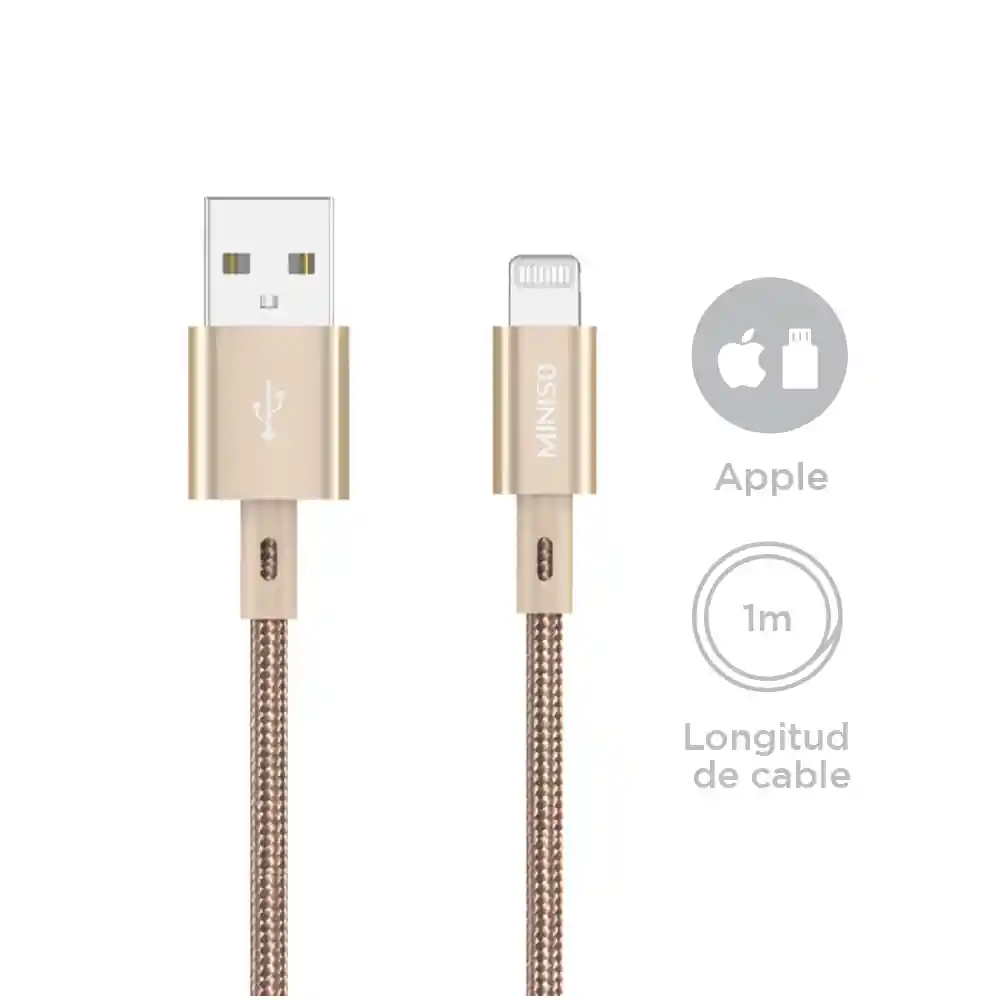 Cable Trenzado de Datos Carga Rápida Micro 3A 1 m