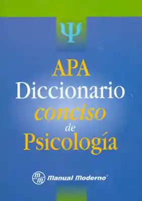 APA. Diccionario conciso de psicología