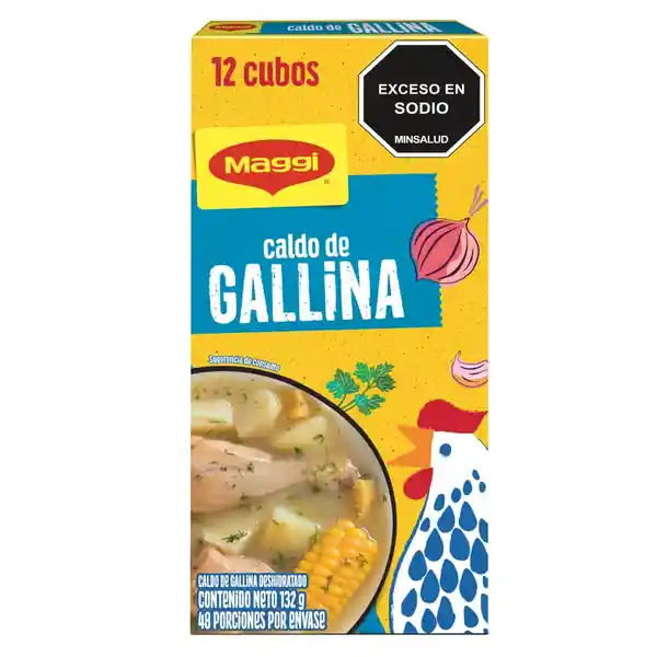 Caldo de Gallina MAGGI 12 cubos x 132g