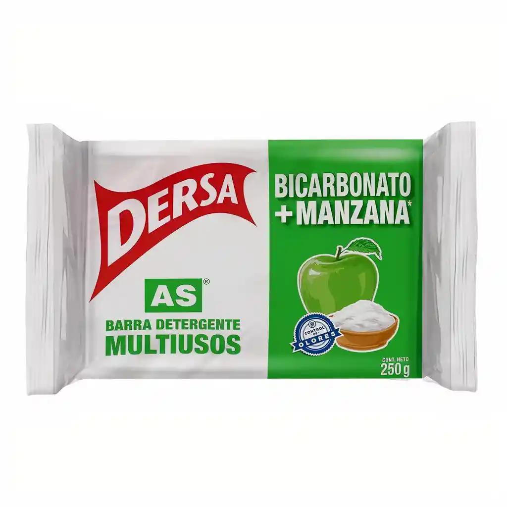 Dersa Barra Detergente Multiusos Bicarbonato + Manzana 