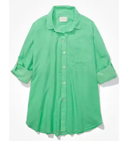 Camisa Mujer Verde Talla SMALL American Eagle