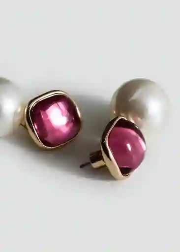 Pendiente Leonora Rosa Pastel Talla 99 Mujer Mango