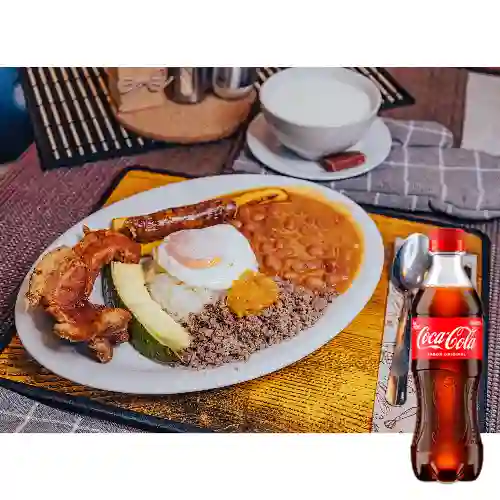 Combo Soy Colombia Bandeja Paisa +Cocacola Orig 400ml
