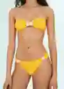 Braga Shell Amarillo Pastel Talla M Mujer Mango