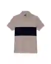 Camiseta Block Polo Hombre Beige Atmósfera Medio T L Chevignon