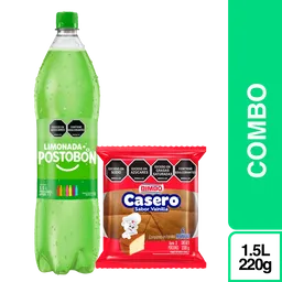 Combo Postobon limonada 1500mL + Ponque Bimbo