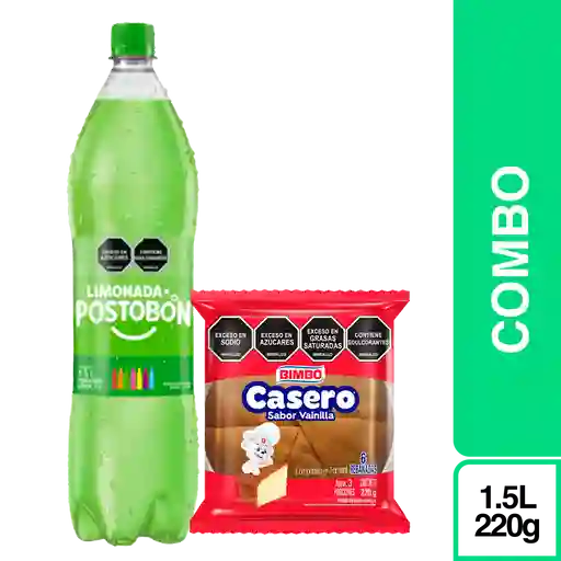 Combo Postobon limonada 1500mL + Ponque Bimbo