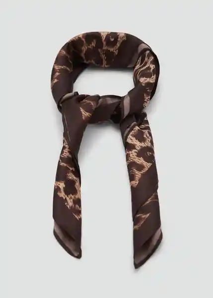 Pañuelo Leon Marrón Talla 99 Mujer Mango