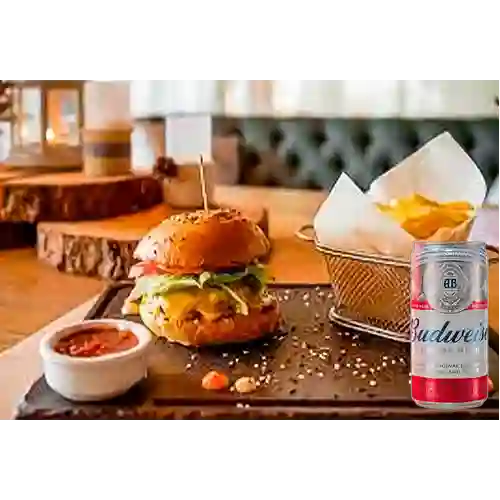 Combo Hamburguesa Khalifa + Budweiser Lta 269ml