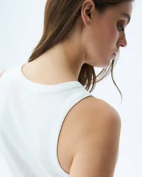 Camiseta Essential Ribbed Femenino Blanco 0 Claro XS Chevignon