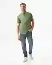 Camiseta Neru Polo Neck Verde Loden Oscuro T M Chevignon