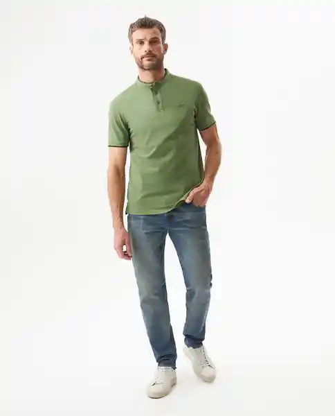 Camiseta Neru Polo Neck Verde Loden Oscuro T M Chevignon
