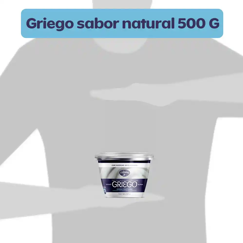 Yogurt griego Alpina Natural x2 und Vaso 500 g