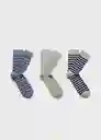Calcetines Trira1 Navy Talla 42 Hombre Mango