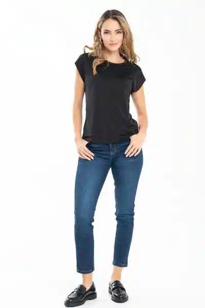 Jean Skinny Volga Color Azul Oscuro Talla 12 Ragged