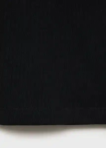 Top Rib Negro Talla 12 Niñas Mango