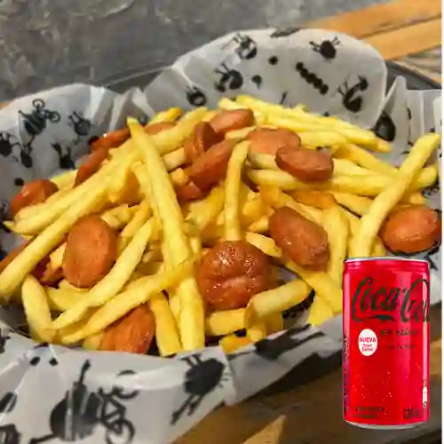 Combo Salchipapa + Coca Cola Sin Azúcar 235ML