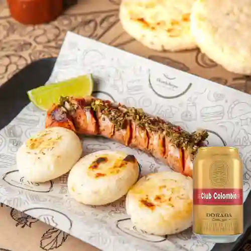 Combo Mini Arepitas con Chorizo + Club Col. Dorada Lata 330ml