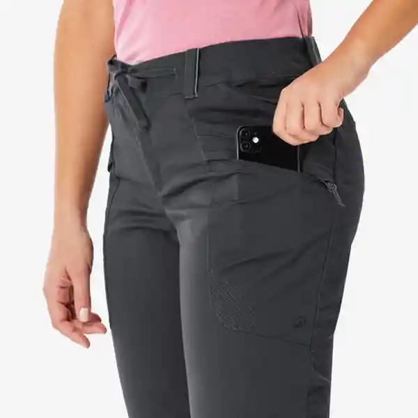 Pantalón De Senderismo Nh500 Regular Para Mujer Talla 46 Gris